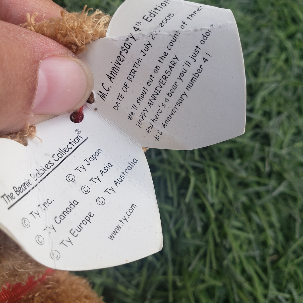 Ty Beanie Baby "M.C. Beanie V" the MasterCard Bear - Picture 5 of 6
